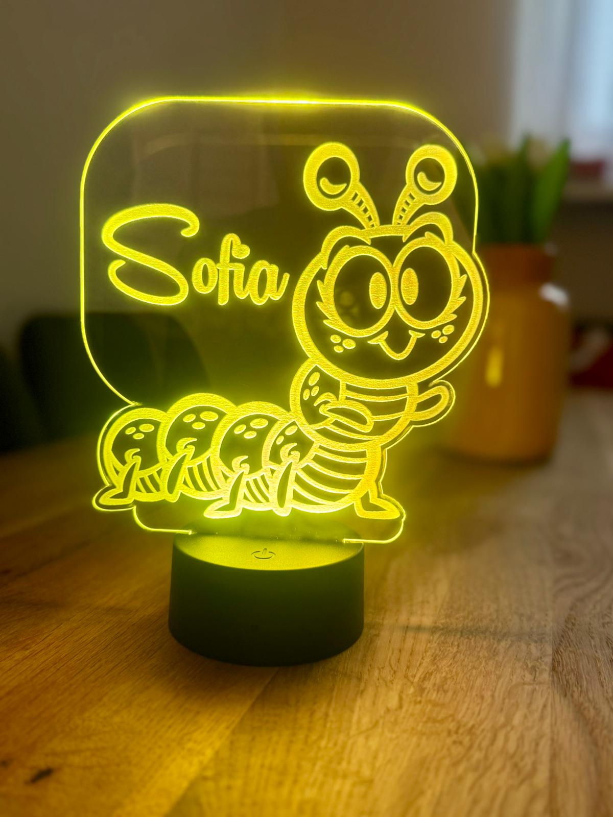 Süsse Wurm - Kinderzimmerlampe LED