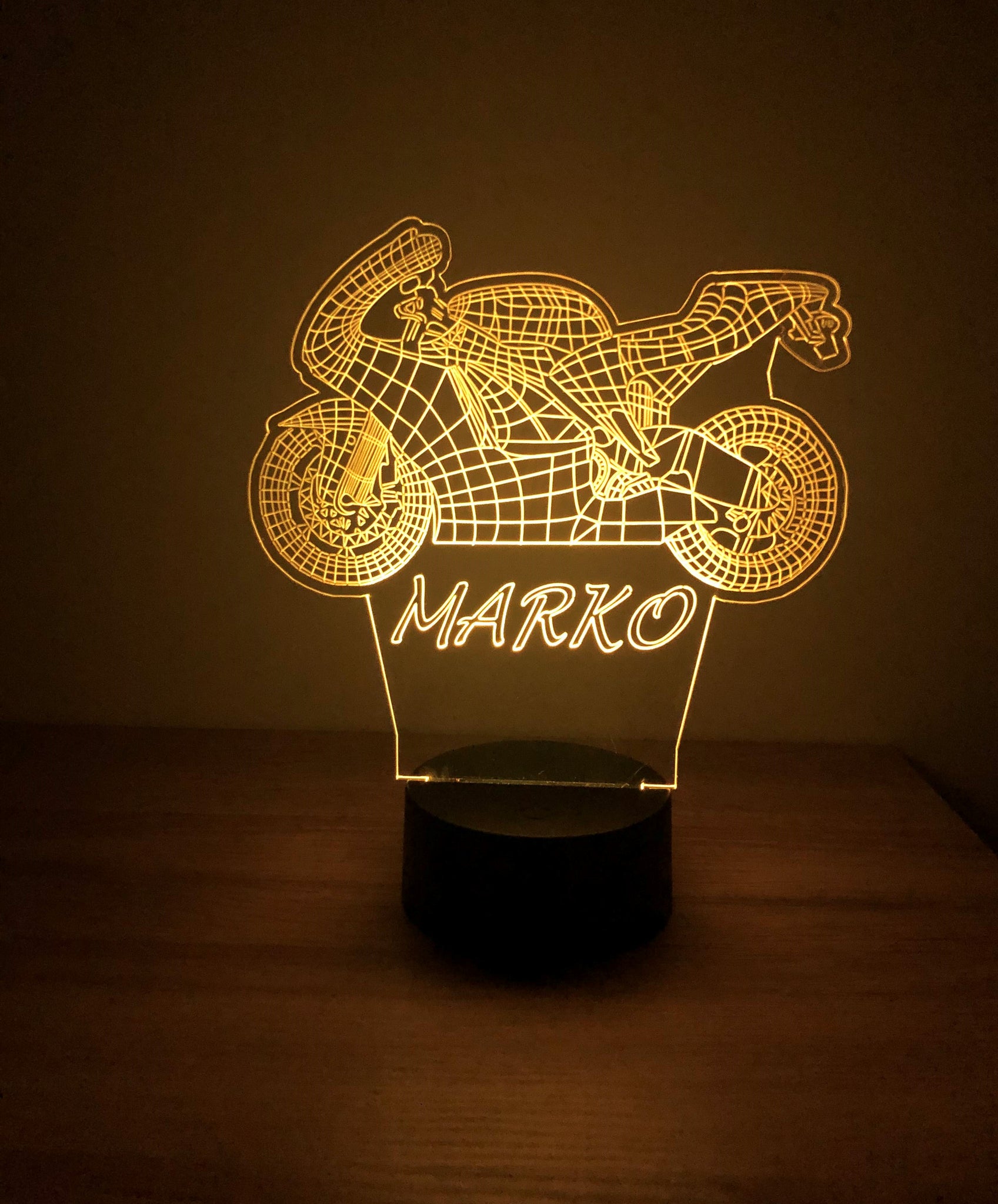 Rennmotorrad 3D LED Lampe