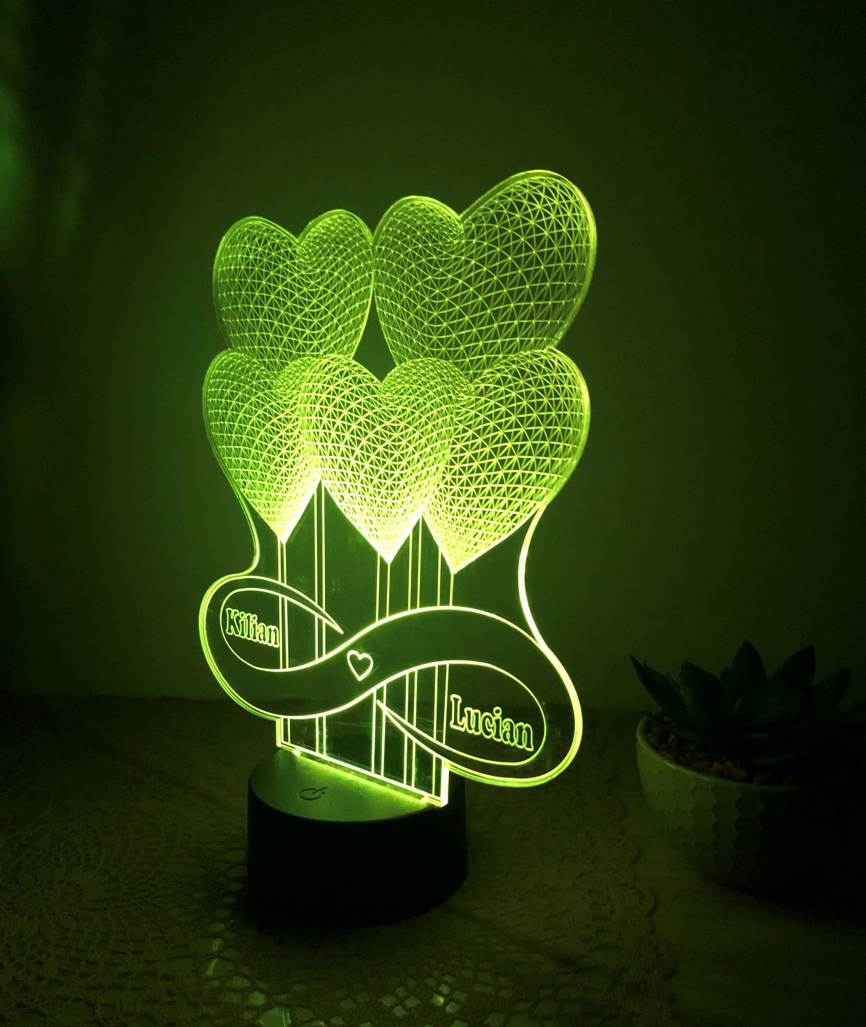 Herz 3D LED Lampe