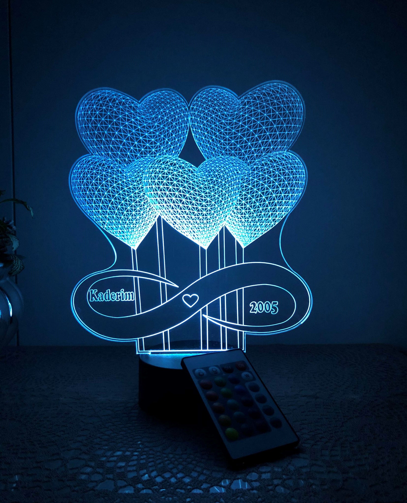 Herz 3D LED Lampe