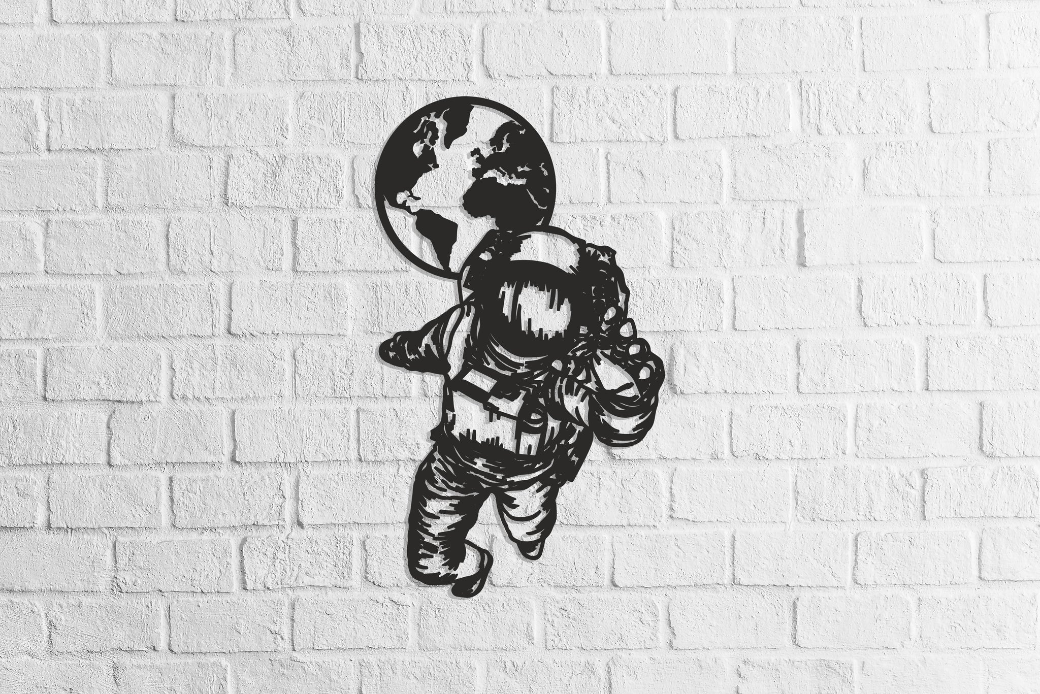 Astronaut und Erde